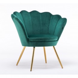 Kreslo Serena Velur Green  Stoličky, lavičky do čakárne