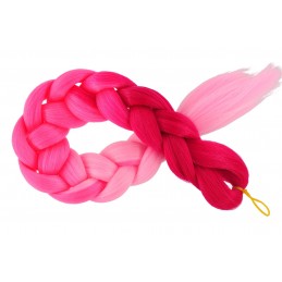 Kanekalon Tmavo ružovy - ružovy neon - baby pink  Kanekalon trojfarebný
