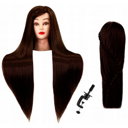 Cvičná kadernícka hlava Alica Brown 60cm